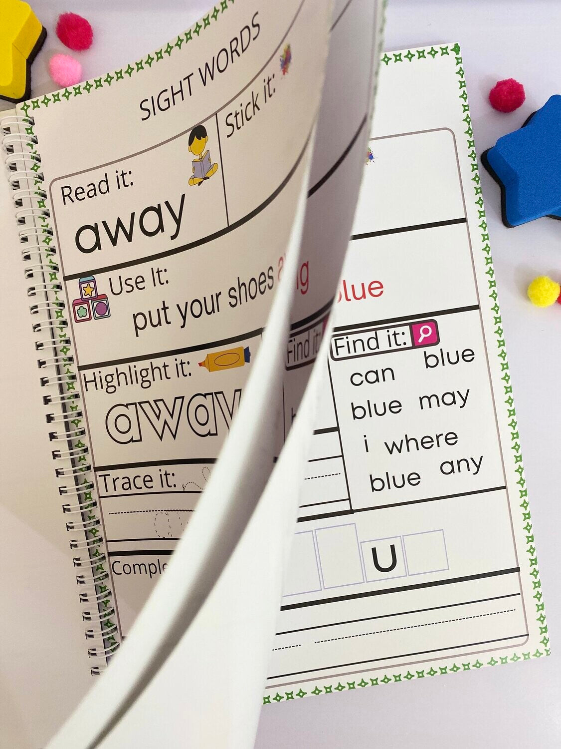 Deals @149 - English Sight Words Practice Book for Kids: Build Early Reading and Writing Skills