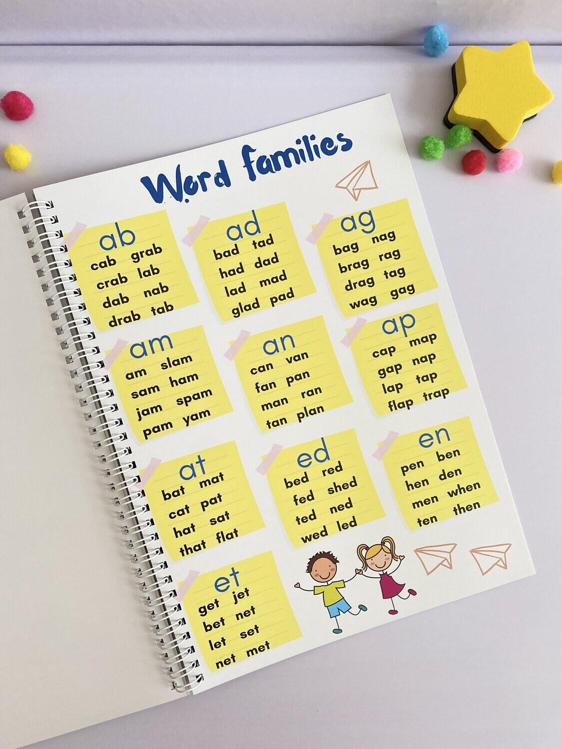 Deals @149 - Word Families Learning Book for Kids: Build Early Reading and Phonics Skills
