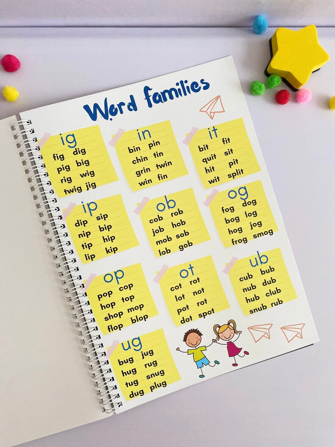 Deals @149 - Word Families Learning Book for Kids: Build Early Reading and Phonics Skills