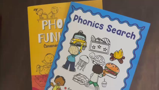 Phonics Essential Bundle - Set of 2 Phonics Books. Phonics Funhouse and Phonics Search